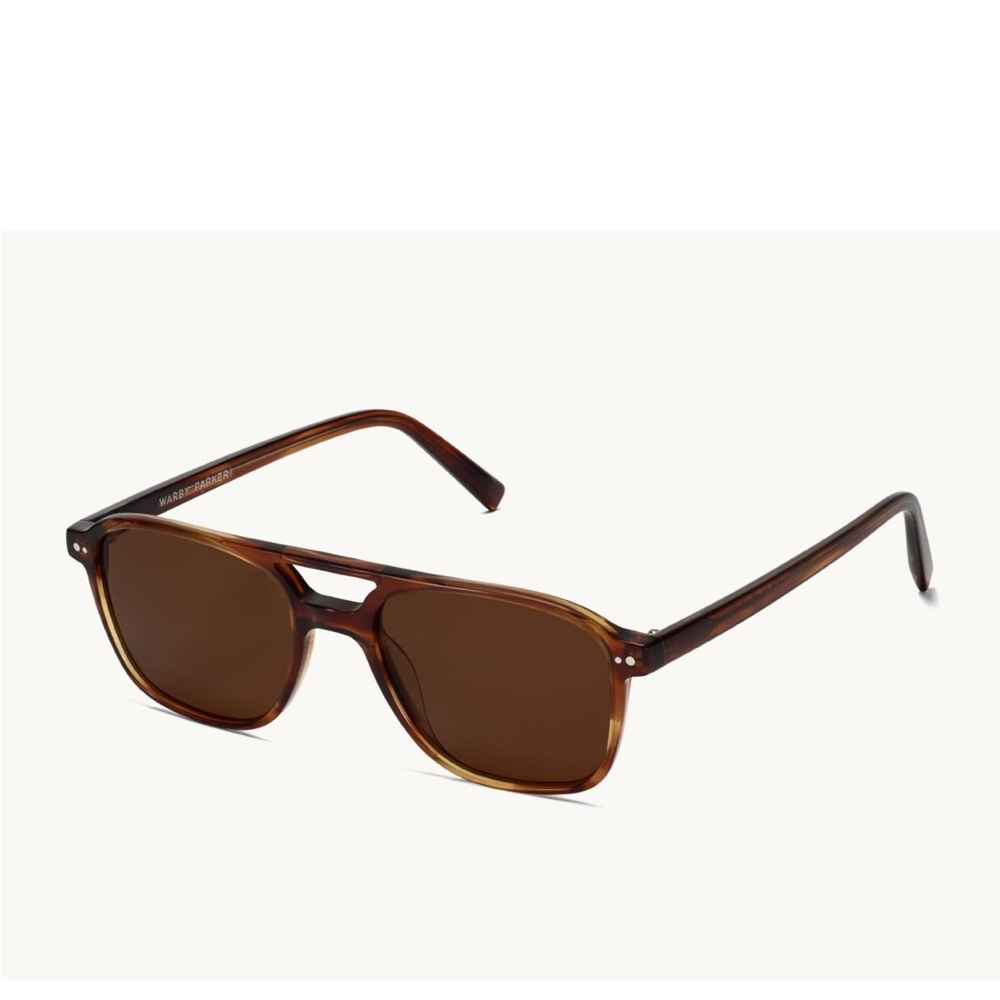 Warby Parker Brown Sunglasses with Double Bridge Design